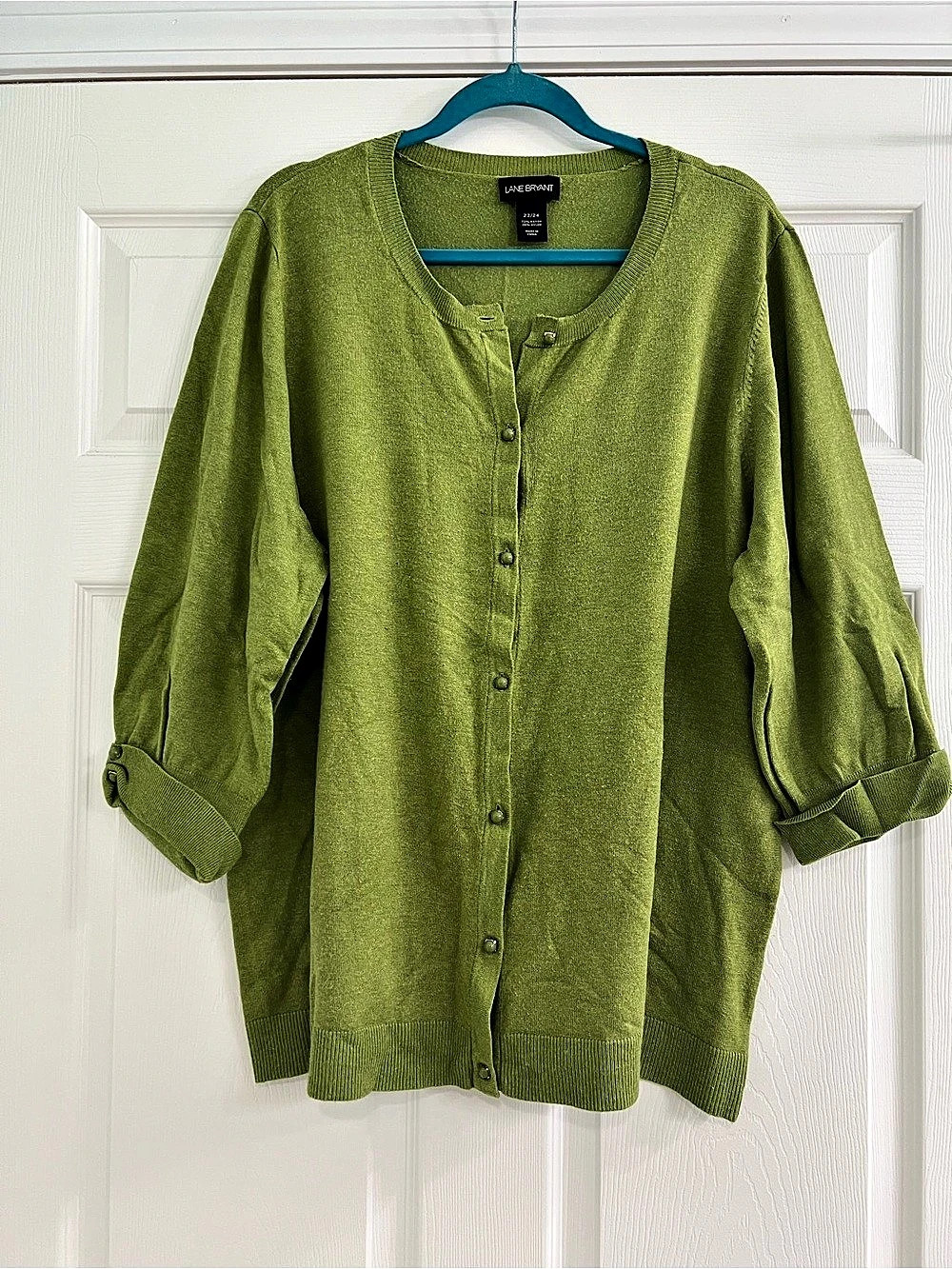 Lane Bryant Green Cardigan with Matching Camisole Size 22/24